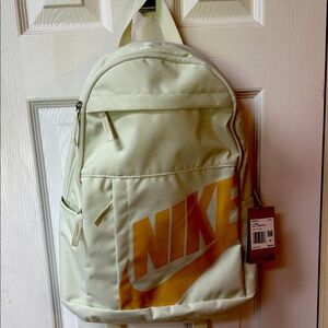 Nike Beige and Yellow Backpack New,